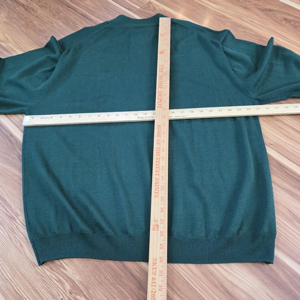 Kenneth Cole Sweater Mens Big & Tall 4XLT Green Mock Neck Wool Blend Pullover - Picture 7 of 7